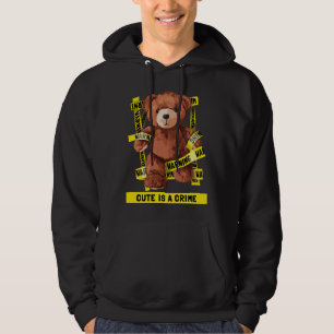 Niedlicher Kriminalitätskämpfer Teddybär Hoodie