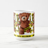 Niedlicher Kriminalitätskämpfer Teddybär Kaffeetasse (Mittel)