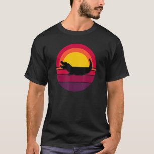 Niedlicher Krokodil-Alligator Retro-Sunset Reptile T-Shirt