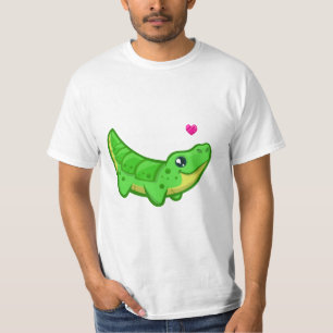 Niedlicher Krokodil-Liebe kawaii Cartoonmann T-Shirt