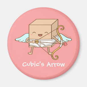 Niedlicher kubischer Cupid-Pfeil Valentinstag Lust Magnet