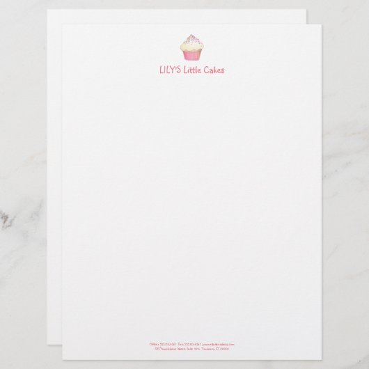 Niedlicher Kuchen-Bäckerei Pastery Koch Briefkopf (Vorne/Hinten)