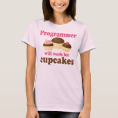 Niedlicher Kuchen-Berufs-Computerprogrammierer T-Shirt (Vorderseite)