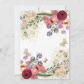 Niedlicher Kuchen Frühling Butterfly boho blumensü Einladung (Rückseite)