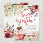 Niedlicher Kuchen Frühling Butterfly boho blumensü Einladung (Vorne/Hinten)