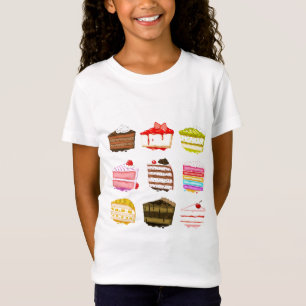 Niedlicher Kuchen Geburtstagskuchen mit farbiger C T-Shirt