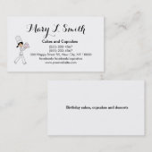 Niedlicher Kuchen-Kuchen-Verkaufs-nennende Karte (Vorne/Hinten)