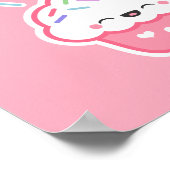 Niedlicher Kuchen mit Sprinklen Poster (Ecke)