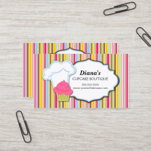Niedlicher Kuchen-u. des Bäckers Hut Visitenkarte