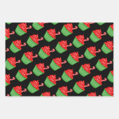 Niedlicher Kuchen Weihnachtsblatt Geschenkpapier Set (Vorderseite)