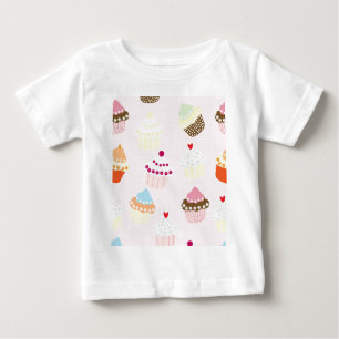 Niedlicher Kuchenkuchen Nachtisch Baby T-shirt