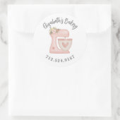 Niedlicher Kuchenmischbetrieb Runder Aufkleber (Tasche)