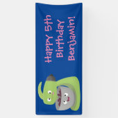 Niedlicher Kuchenmischer Cartoon Banner (Vertikal)