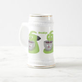 Niedlicher Kuchenmischer Cartoon Bierglas (Vorderseite Links)