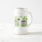 Niedlicher Kuchenmischer Cartoon Bierglas (VorderseiteRechts)