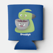 Niedlicher Kuchenmischer Cartoon Dosenkühler (Rückseite)