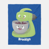 Niedlicher Kuchenmischer Cartoon Fleecedecke (Vorderseite)