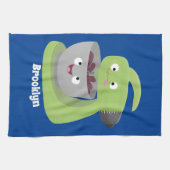 Niedlicher Kuchenmischer Cartoon Geschirrtuch (Horizontal)