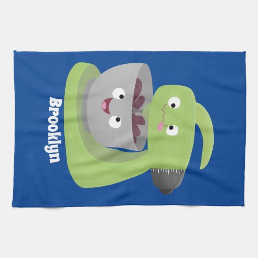 Niedlicher Kuchenmischer Cartoon Geschirrtuch (Horizontal)