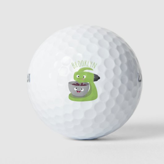 Niedlicher Kuchenmischer Cartoon Golfball (Vorderseite)