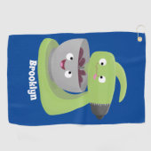 Niedlicher Kuchenmischer Cartoon Golfhandtuch (Horizontal)