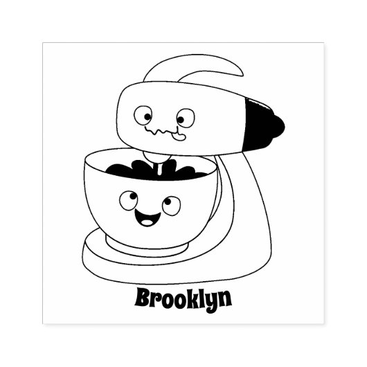 Niedlicher Kuchenmischer Cartoon Gummistempel (Prägung)