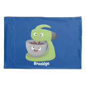 Niedlicher Kuchenmischer Cartoon Kissenbezug (Rückseite)