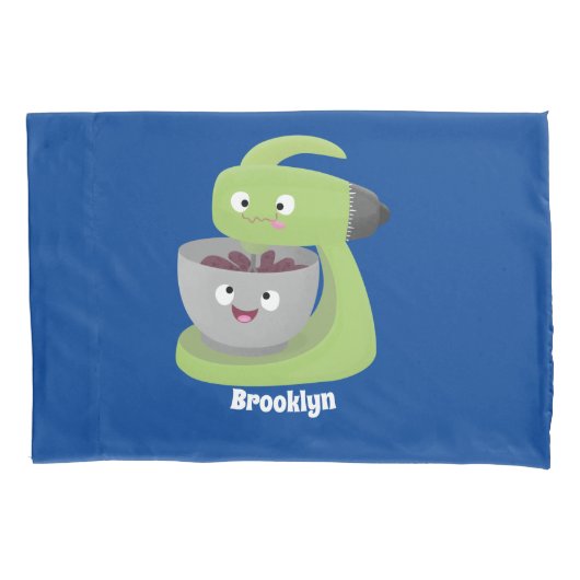 Niedlicher Kuchenmischer Cartoon Kissenbezug (Vorderseite)