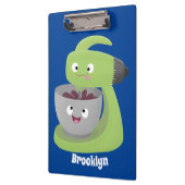 Niedlicher Kuchenmischer Cartoon Klemmbrett (Links)