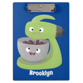 Niedlicher Kuchenmischer Cartoon Klemmbrett (Vorderseite)