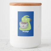 Niedlicher Kuchenmischer Cartoon Lebensmitteletikett (Vorderseite)