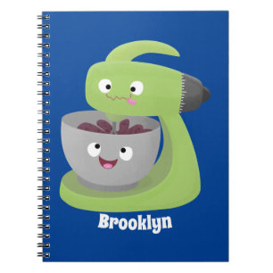 Niedlicher Kuchenmischer Cartoon Notizblock