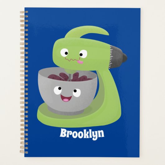 Niedlicher Kuchenmischer Cartoon Planer (Vorderseite)