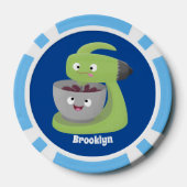 Niedlicher Kuchenmischer Cartoon Pokerchips (Rückseite)