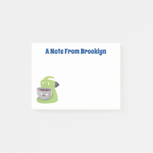 Niedlicher Kuchenmischer Cartoon Post-it Klebezettel (Vorderseite)