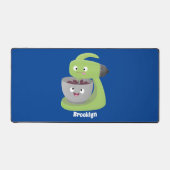 Niedlicher Kuchenmischer Cartoon Schreibtischunterlage (Vorderseite)