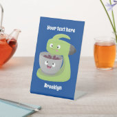 Niedlicher Kuchenmischer Cartoon Sockelschild (In SItu)