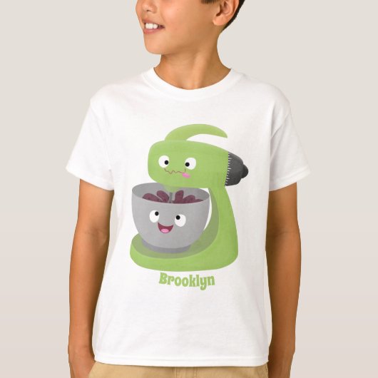 Niedlicher Kuchenmischer Cartoon T-Shirt (Vorderseite)