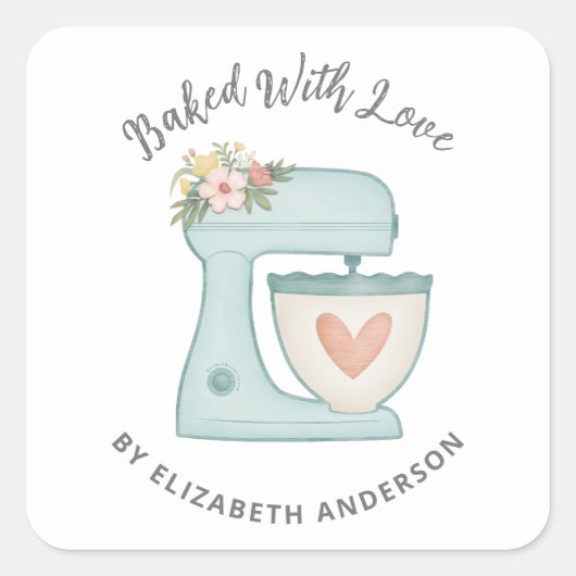 Niedlicher Kuchenmischer gebacken mit Aufkleber au (Vorderseite)