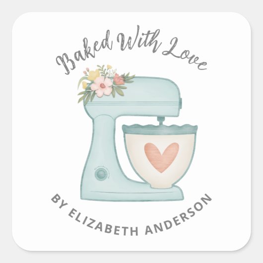 Niedlicher Kuchenmischer gebacken mit Aufkleber au (Vorderseite)