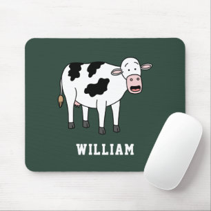 Niedlicher Kuh Personalisierter Individuelle Name Mousepad