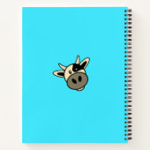 Niedlicher Kuhkopf | Einfache Bezeichnung des Cart Notizblock (Rückseite)