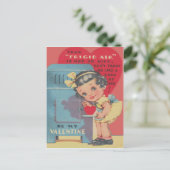 Niedlicher Kühlschrank Herz Ice Cake Feiertagspostkarte (Stehend Vorderseite)