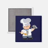 niedlicher Kühlschrankmagnet mit Koch (Vorderseite/Rückseite)