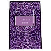 Niedlicher kundenspezifischer Text-lila Mittlere Geschenktüte (Vorderseite)