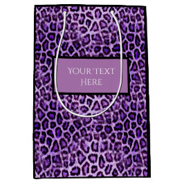 Niedlicher kundenspezifischer Text-lila Mittlere Geschenktüte