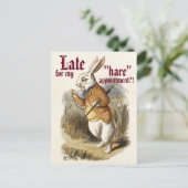 Niedlicher, KUNSTBAR Weißer Hasen-Hase-Salon Postkarte (Stehend Vorderseite)