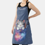 Niedlicher Künstler Tabby Cat All-over Print-Schür Schürze (InSitu)