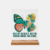 Niedlicher Kunstschmetterling Acrylschild (Vorderseite)