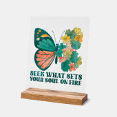 Niedlicher Kunstschmetterling Acrylschild (Winkel)